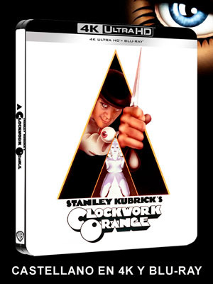 Steelbook de La Naranja Mecánica con castellano en UHD 4K y Blu-ray