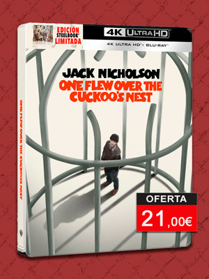 Steelbook de Alguien Voló sobre el Nido del Cuco en UHD 4K y Blu-ray