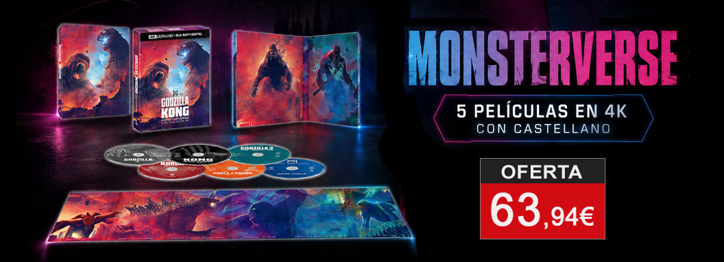 Digipak de Godzilla x Kong Monsterverse en UHD 4K con castellano