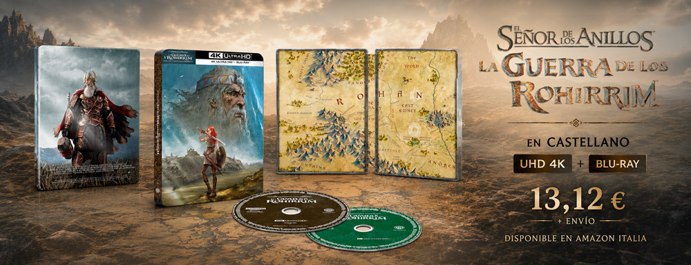 Steelbook de El Señor de los Anillos: La Guerra de los Rohirrim con castellano en UHD 4K y Blu-ray