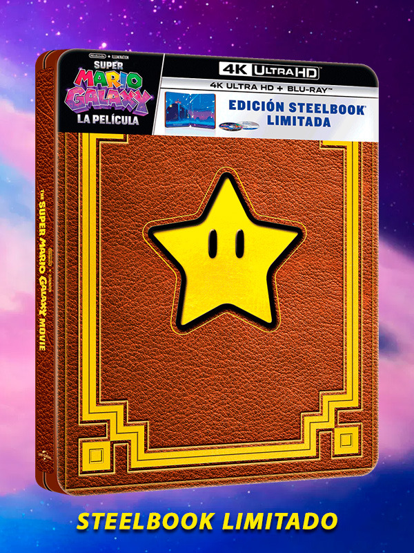 Steelbook de Super Mario Galaxy: La Película en UHD 4K y Blu-ray