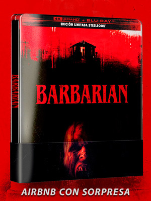 Steelbook de Barbarian en UHD 4K y Blu-ray por 