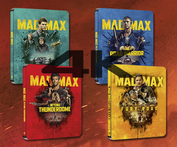 Saga Mad Max en UHD 4K en estuches Steelbook