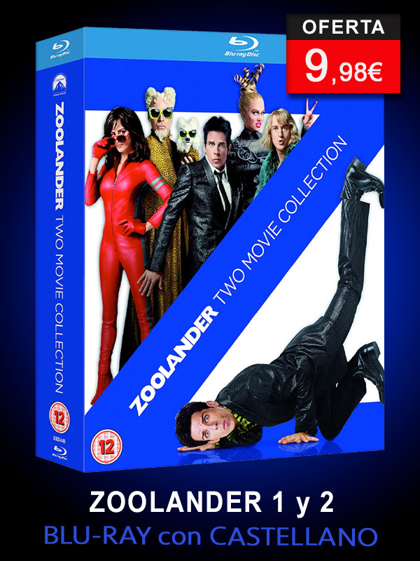  Pack con Zoolander y Zoolander No. 2 en Blu-ray con castellano