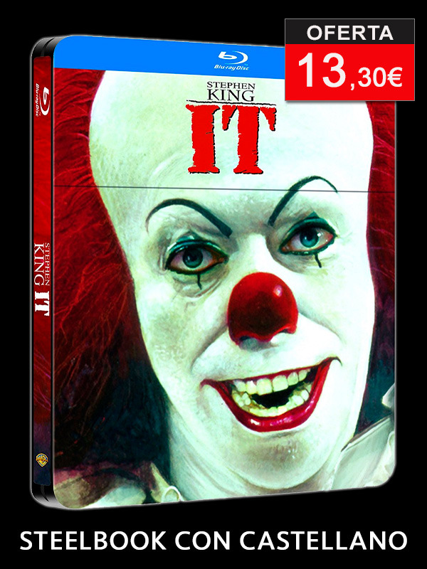 Steelbook de It (Eso) con la versión de 1990 en Blu-ray con castellano