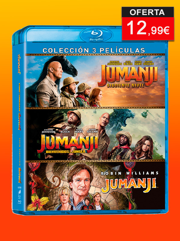 Pack Jumanji + Jumanji: Bienvenidos a la Jungla + Jumanji: Siguiente Nivel en Blu-ray