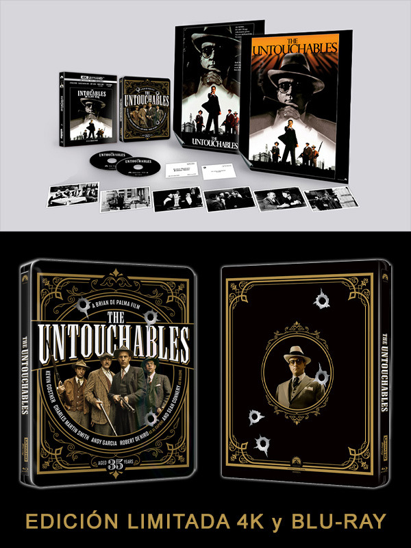 Steelbook de Los Intocables de Eliot Ness en UHD 4K y Blu-ray
