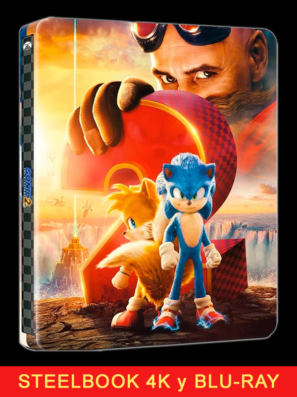 Steelbook de Sonic 2: La Película en UHD 4K y Blu-ray