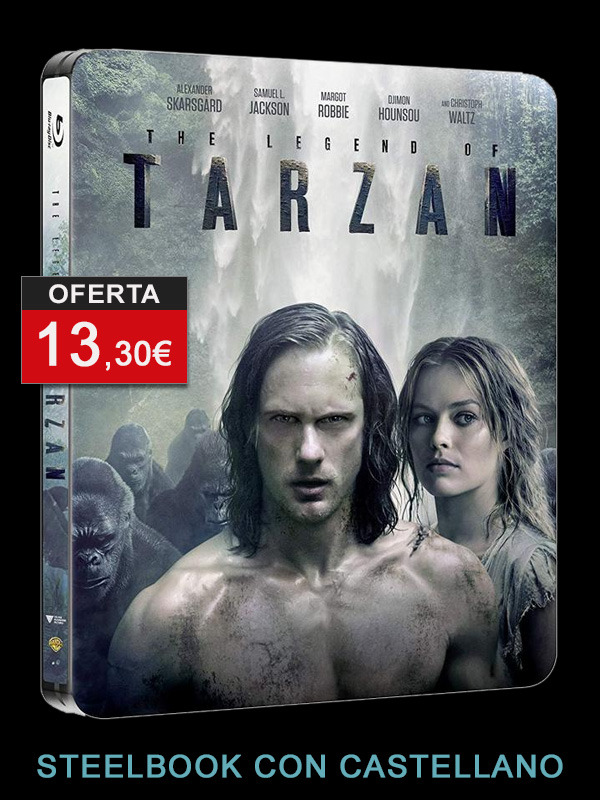 Steelbook de La Leyenda de Tarzán en Blu-ray con castellano