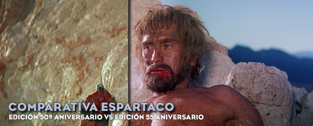 Comparativa de Espartaco en Blu-ray - 50ª aniversario vs 55ª aniversario