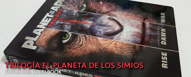 Fotografías del Steelbook de la Trilogía El Planeta de los Simios en Blu-ray