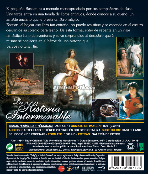 carátula La Historia Interminable portada 3