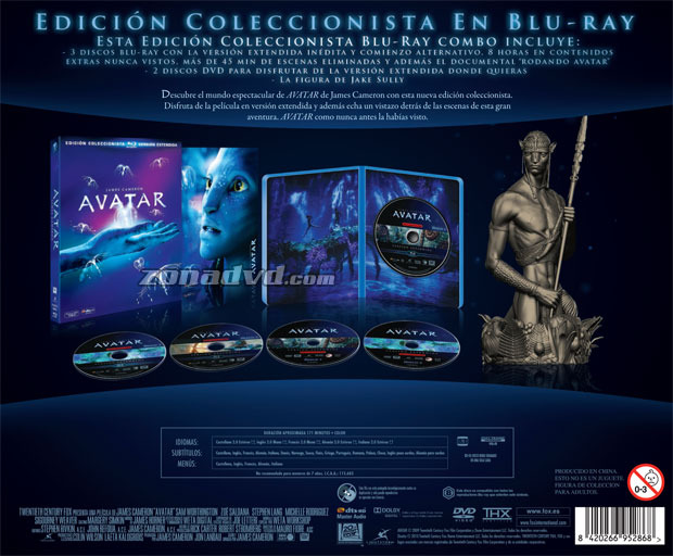 carátula Avatar - Edición Extendida Coleccionistas (Busto) portada 5