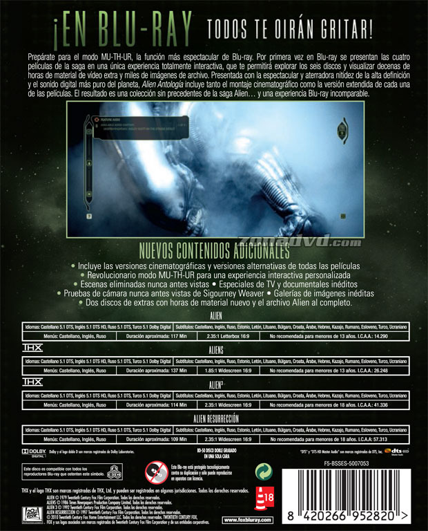 carátula Alien Antología - Edición Limitada (Facehugger) portada 2