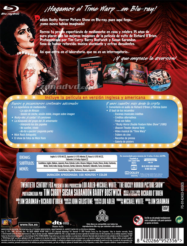 carátula The Rocky Horror Picture Show (Digibook) portada 6