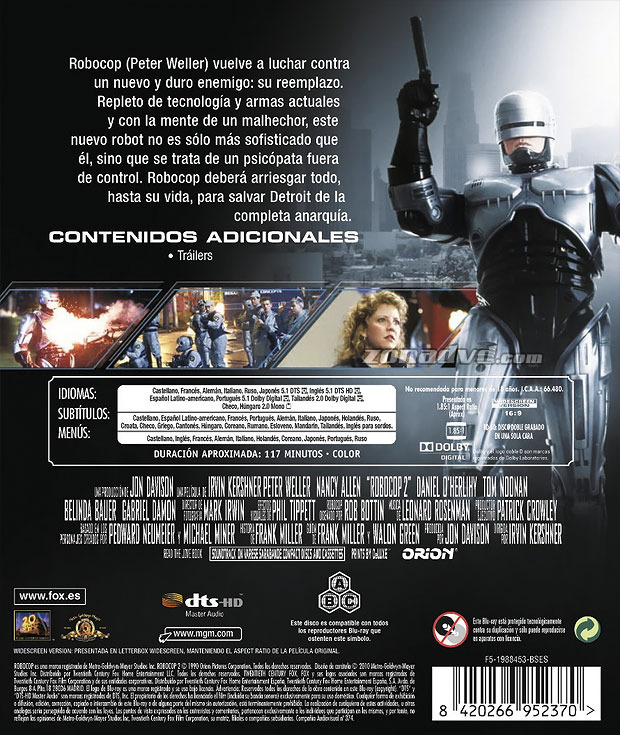 carátula Robocop 2 portada 4