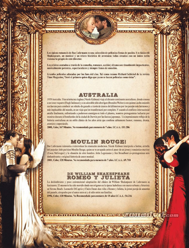 carátula Romances Épicos de Baz Luhrmann portada 3