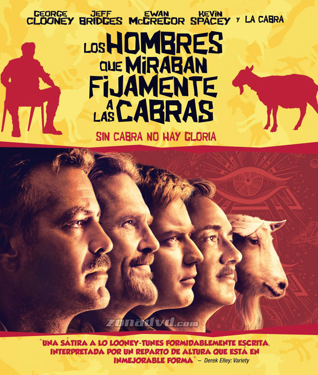 carátula Los Hombres que Miraban Fijamente a las Cabras portada 3