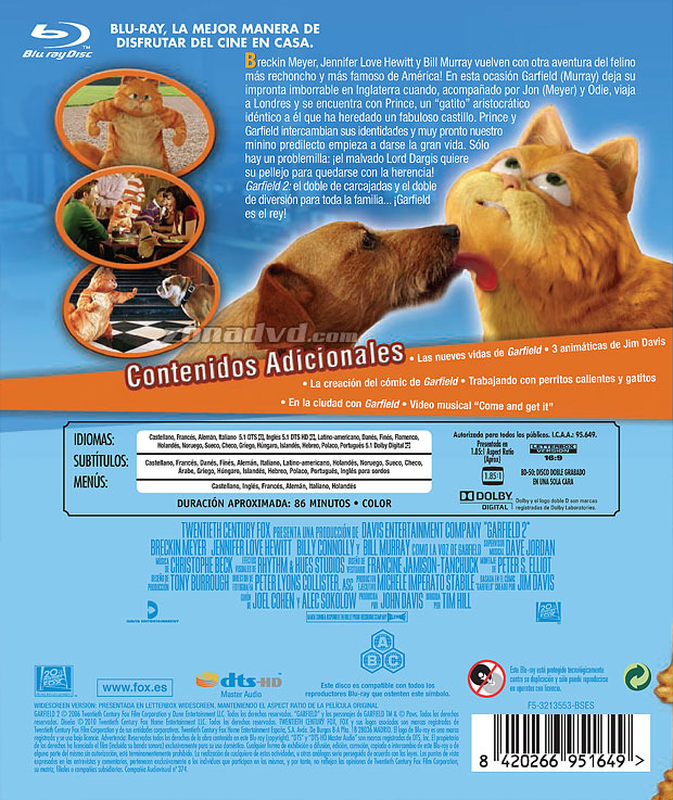 carátula Garfield 2 portada 3