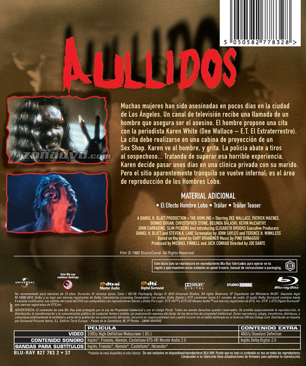 carátula Aullidos portada 4