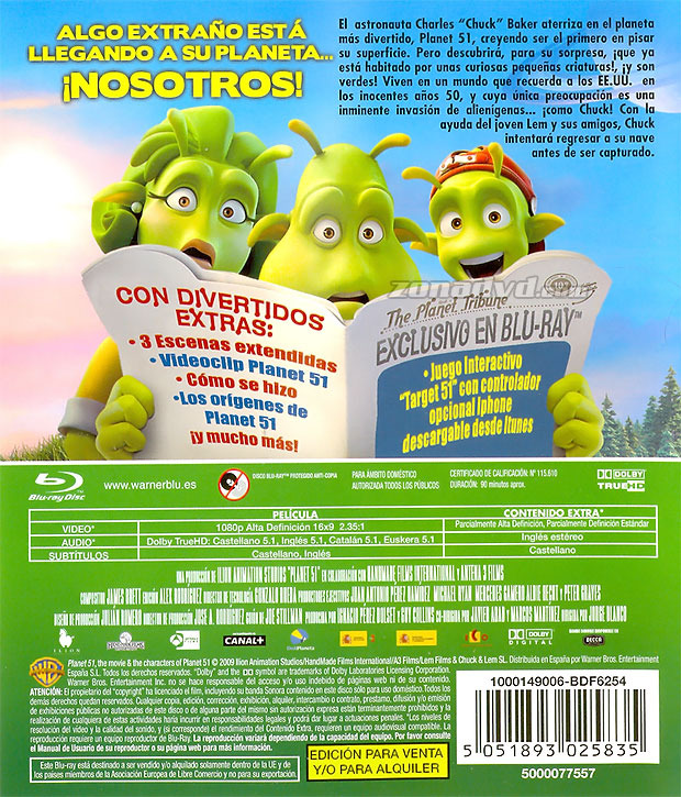 carátula Planet 51 portada 3