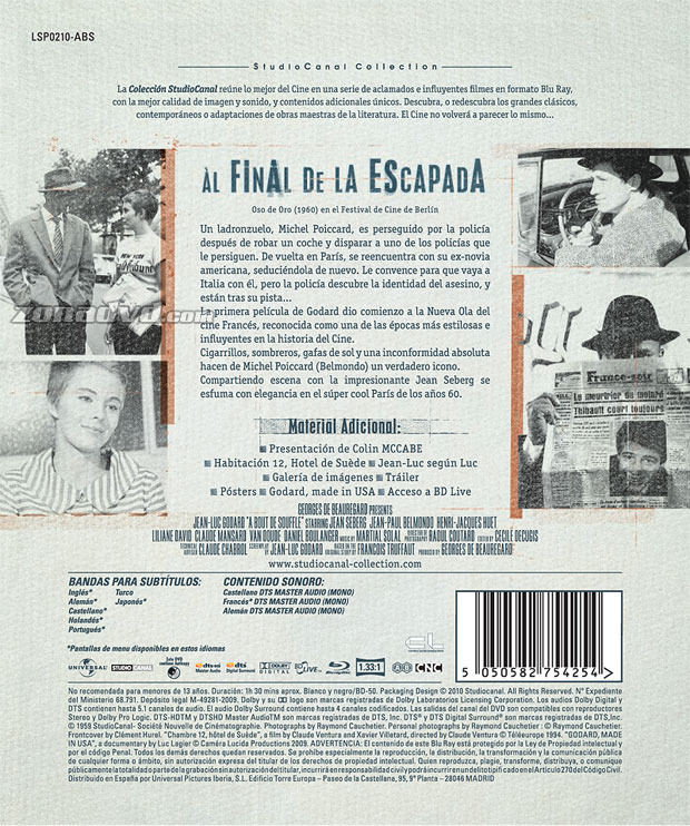 carátula Colección Studio Canal: Al Final de la Escapada portada 2