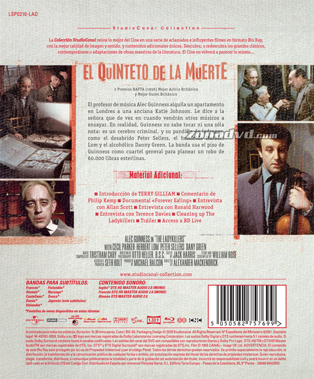 carátula Colección Studio Canal: El Quinteto de la Muerte portada 2