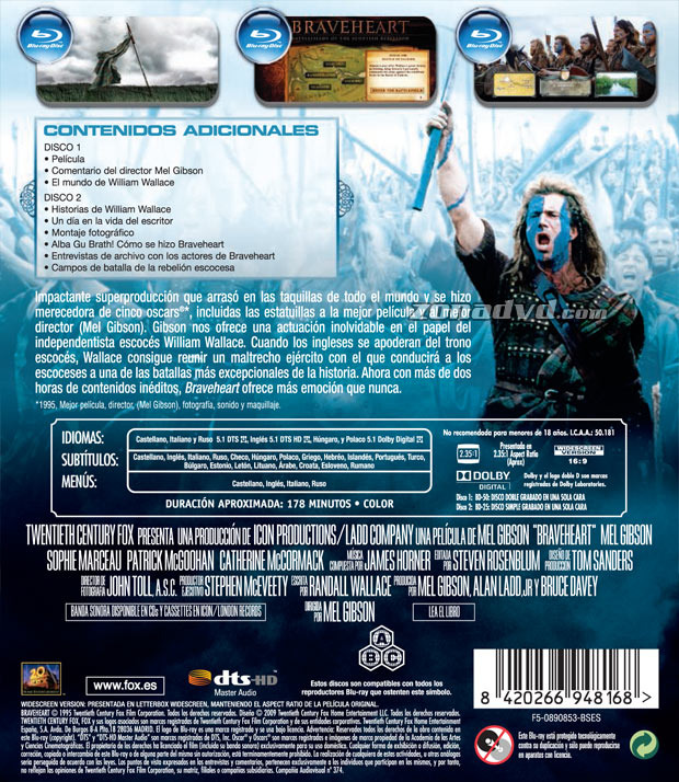 carátula Braveheart portada 3