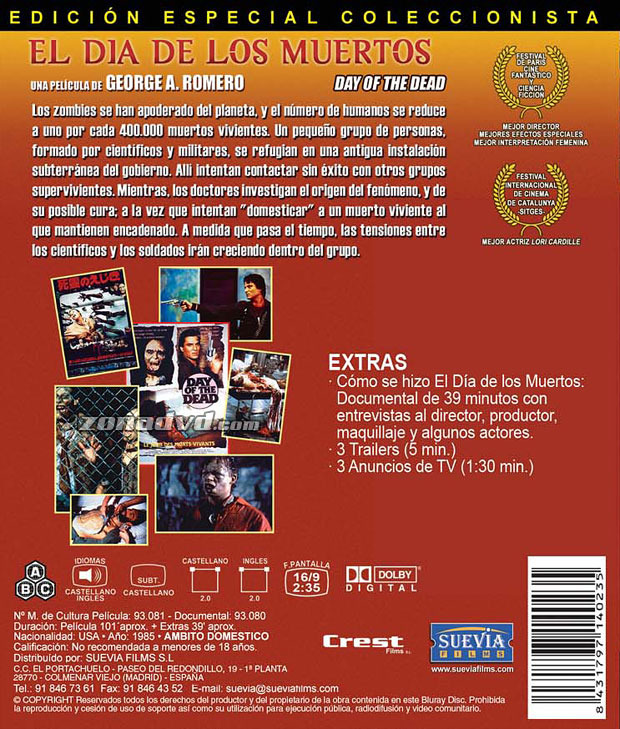 carátula El Día de los Muertos portada 3