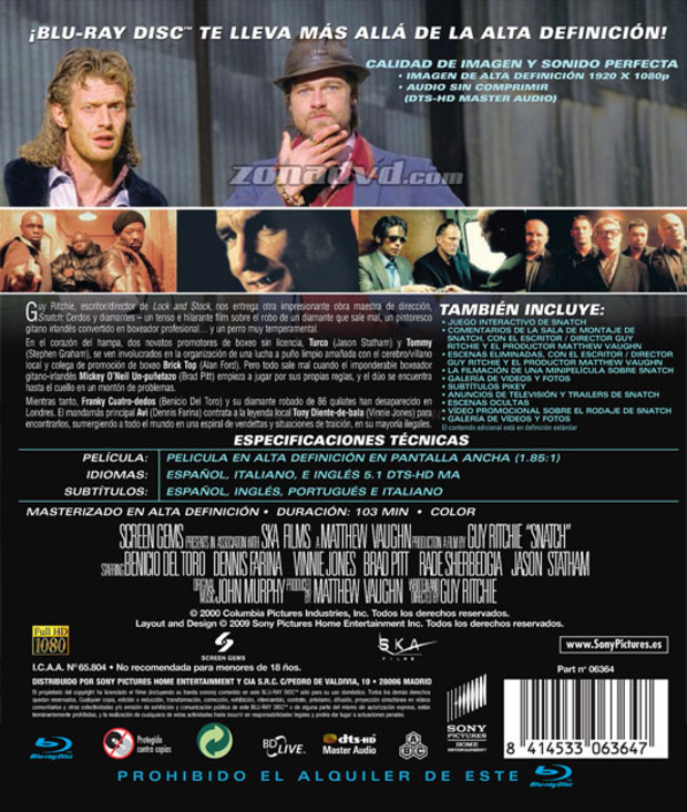 carátula Snatch: Cerdos y Diamantes portada 3