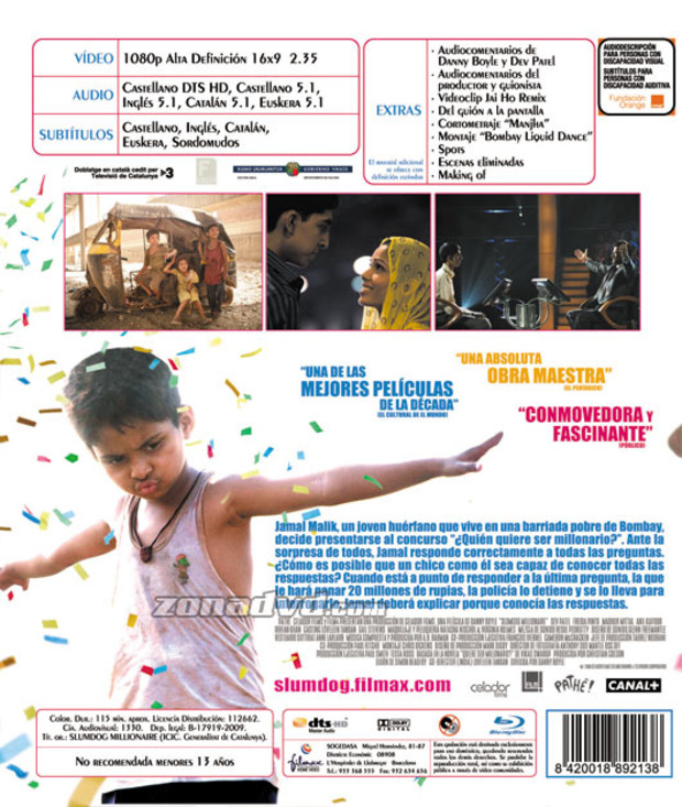 carátula Slumdog Millionaire portada 3