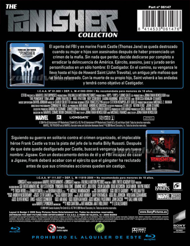carátula Pack Punisher + Punisher 2 portada 3