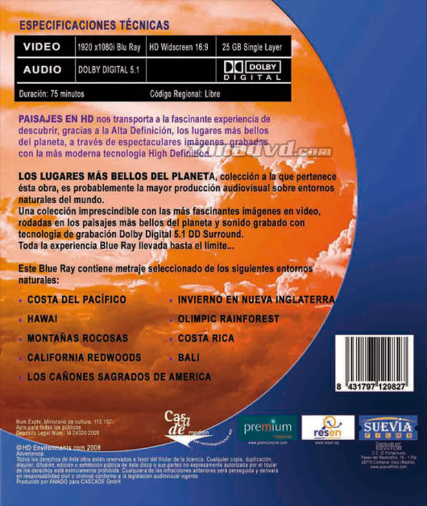 carátula Los Lugares Más Bellos del Planeta portada 3