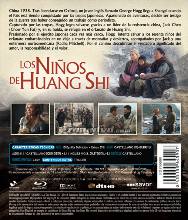 carátula Los Niños de Huang Shi portada 3