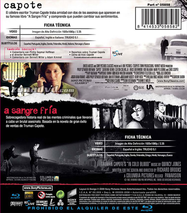 carátula Truman Capote / A Sangre Fría portada 3