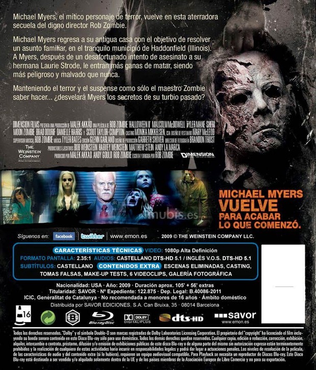 carátula Halloween 2 2