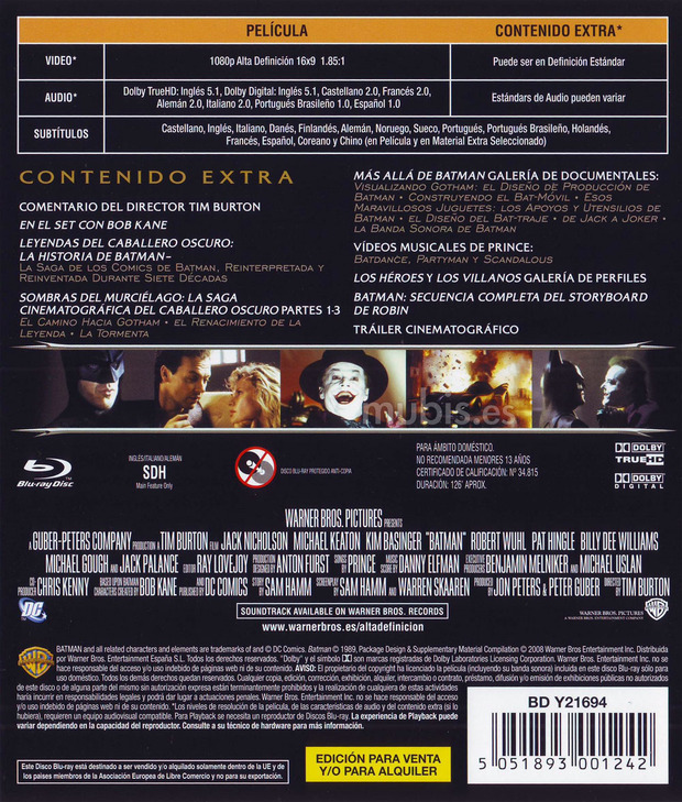 carátula Batman 4