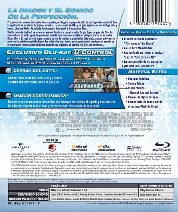 carátula Mamma Mia! portada 4