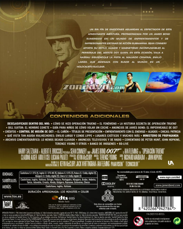 carátula James Bond: Operación Trueno portada 3