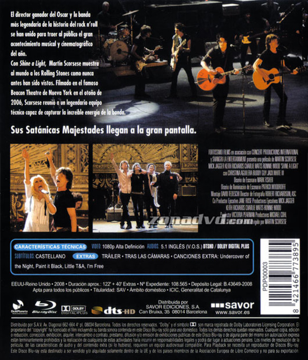 carátula Rolling Stones, Shine a Light portada 3