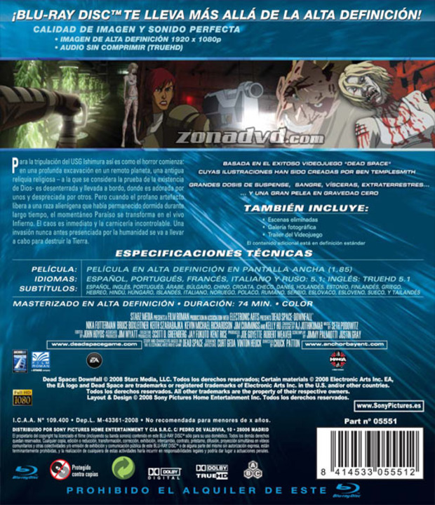 carátula Dead Space: Perdición portada 3