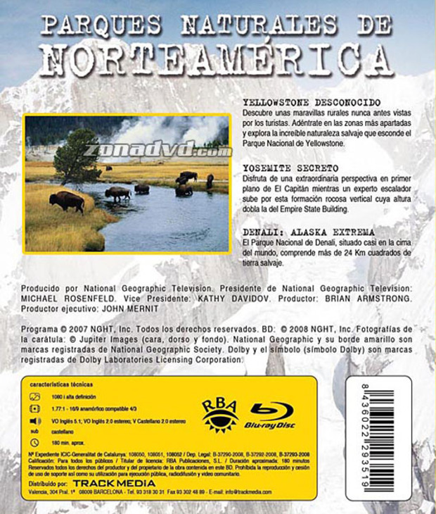 carátula Parques Naturales de Norteamérica portada 3