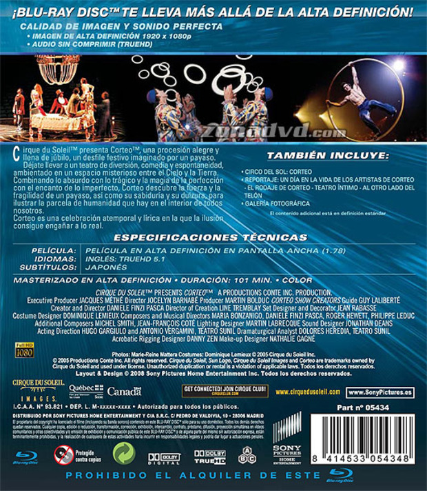 carátula Cirque du Soleil: Corteo portada 3