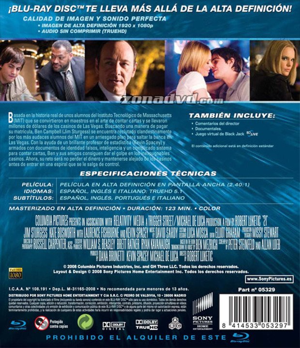 carátula 21 Black Jack portada 3