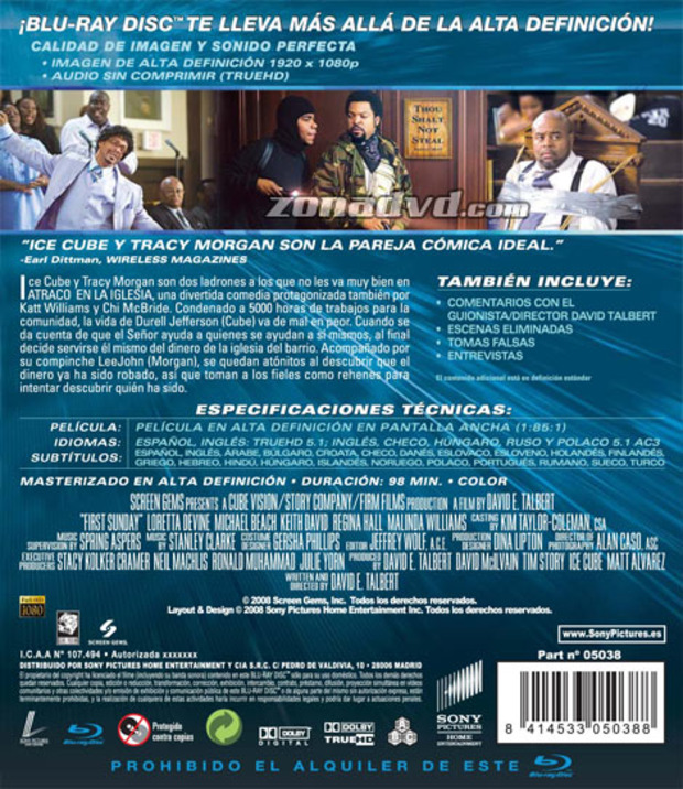 Carátula de Atraco en la Iglesia (First Sunday) Blu-ray Carátula de Atraco en la Iglesia (First Sunday) Blu-ray