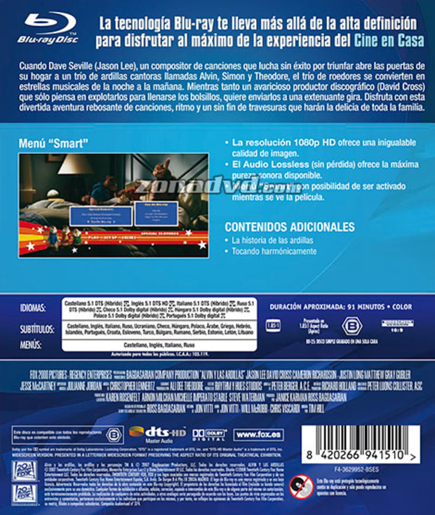 carátula Alvin y las Ardillas portada 4