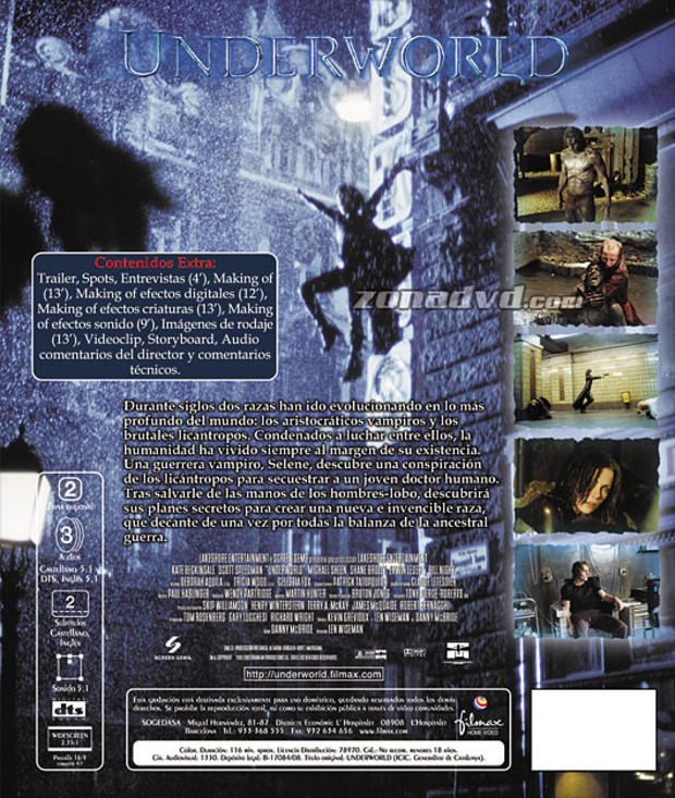 carátula Underworld portada 3