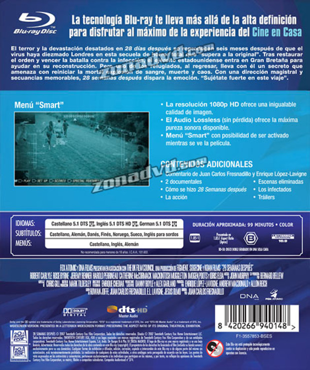 carátula 28 Semanas Después portada 3