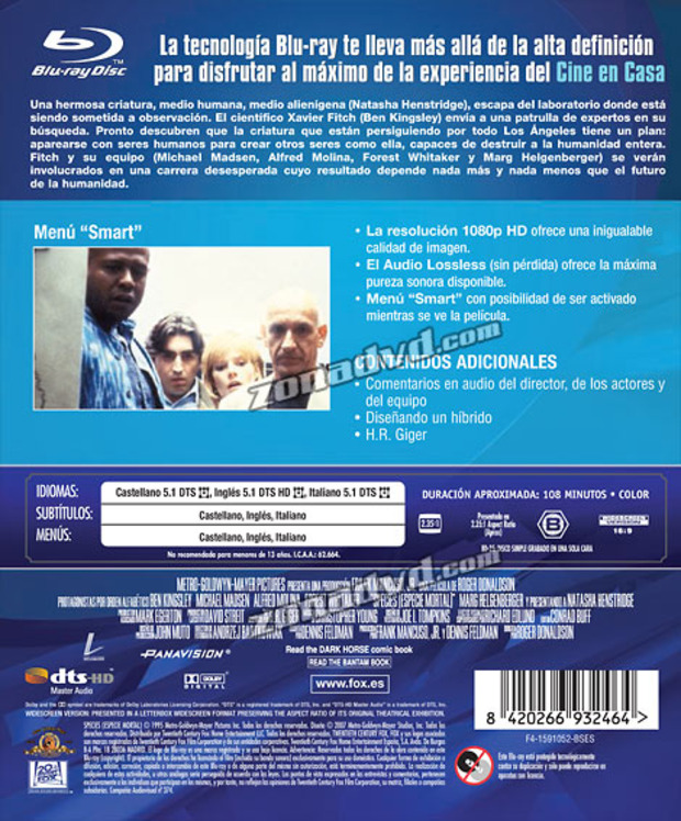 carátula Species portada 3