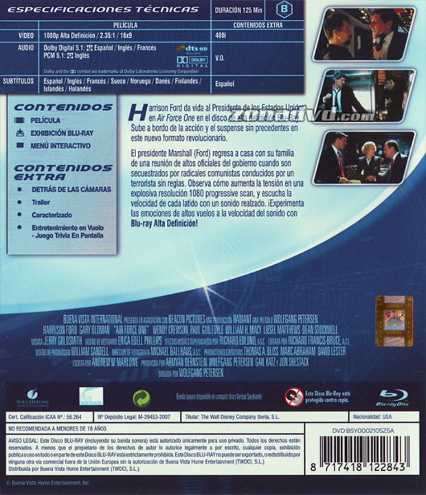 carátula Air Force One portada 3